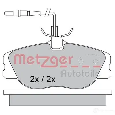 Тормозные колодки дисковые, комплект METZGER 21 801 995657 1170386 21802 изображение 0