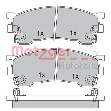 Тормозные колодки дисковые, комплект METZGER 995454 21755 1170183 217 54