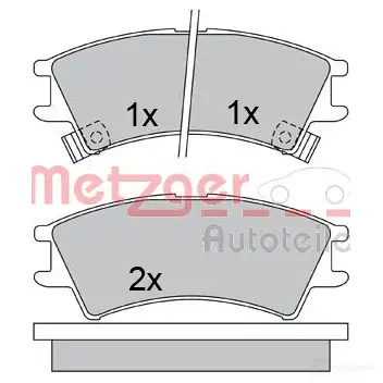 Тормозные колодки дисковые, комплект METZGER 995806 1170535 2 3238 23239 изображение 0