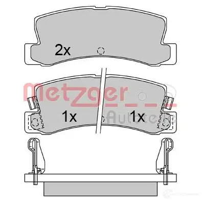 Тормозные колодки дисковые, комплект METZGER 2183 3 995817 1170546 21834 - Изображение 1