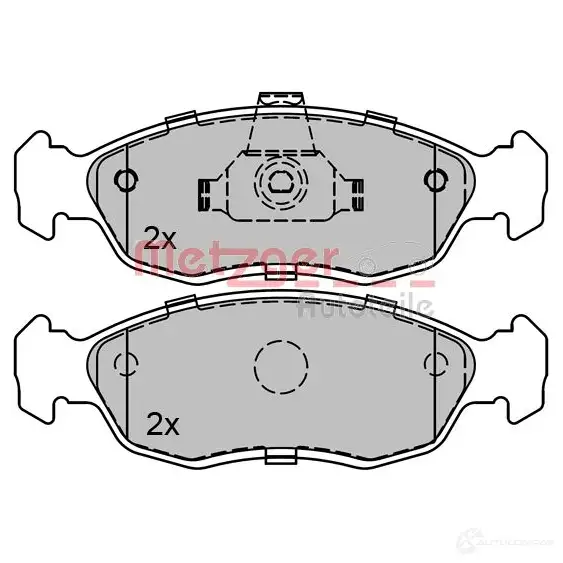 Тормозные колодки дисковые, комплект METZGER 1170578 21827 995849 2143 0 изображение 0