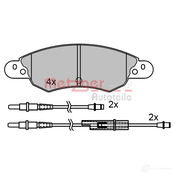 Тормозные колодки дисковые, комплект METZGER 1170502 64I01 995773 2327 6 - Изображение 1