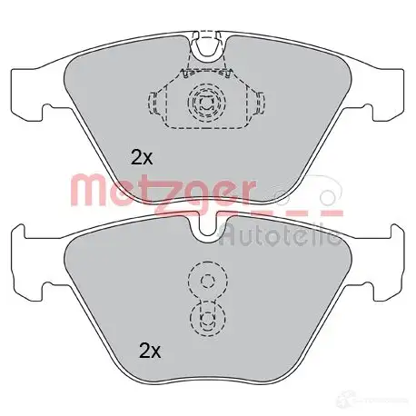 Тормозные колодки дисковые, комплект METZGER 0857.0 0 23312 995361 1170090 изображение 0