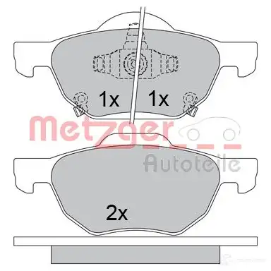 Тормозные колодки дисковые, комплект METZGER 995829 2385 6 1170558 U86DBRH изображение 0