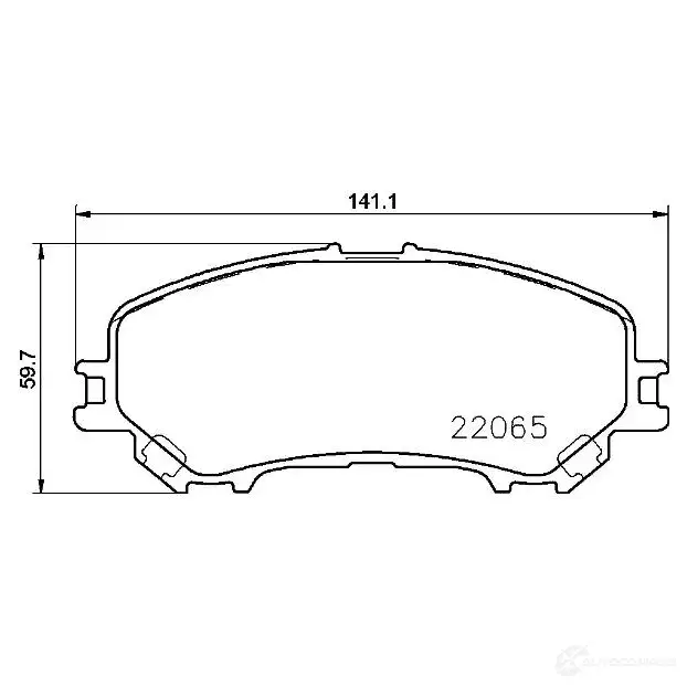 Тормозные колодки дисковые, комплект METZGER 1170835 2206 5 A7WQU 996101 - Изображение 1