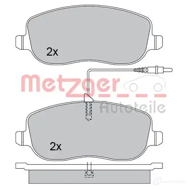 Тормозные колодки дисковые, комплект METZGER 2026 1 20267 995503 1170232 изображение 0