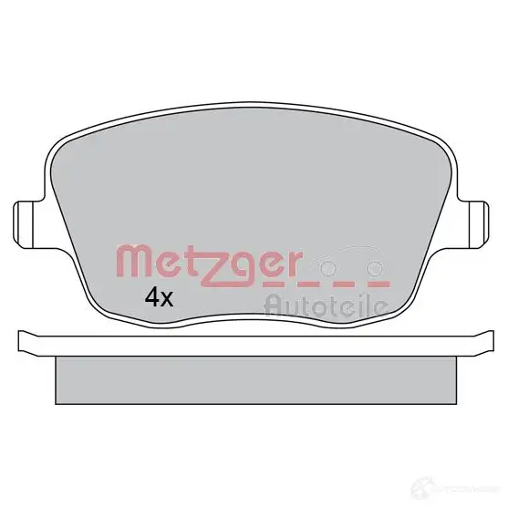 Тормозные колодки дисковые, комплект METZGER 995688 V8485H 2 3581 1170417 изображение 0