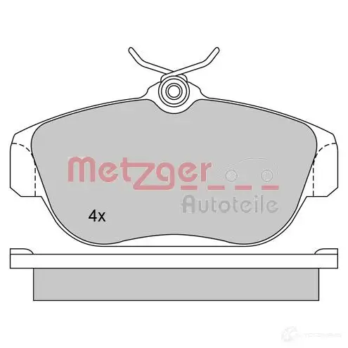 Тормозные колодки дисковые, комплект METZGER 2 0163 1170018 20164 995289