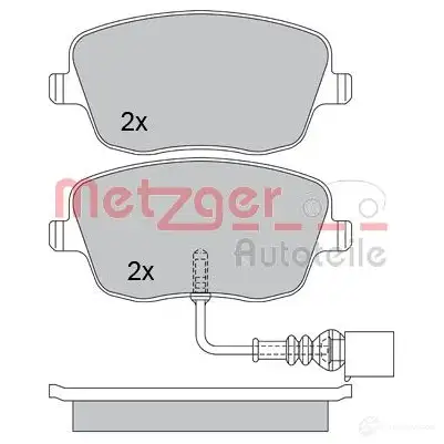 Тормозные колодки дисковые, комплект METZGER 1170246 SONAFDF 2358 1 995517 - Изображение 1