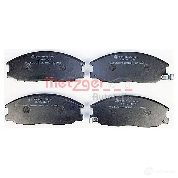 Тормозные колодки дисковые, комплект METZGER 995673 5CYGNK 23 569 1170402 изображение 1