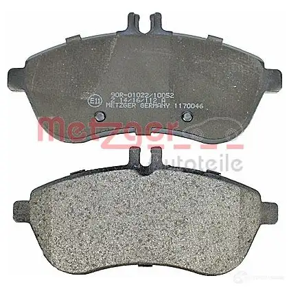 Тормозные колодки дисковые, комплект METZGER 243 06 ADQMY41 1170046 995317 изображение 2