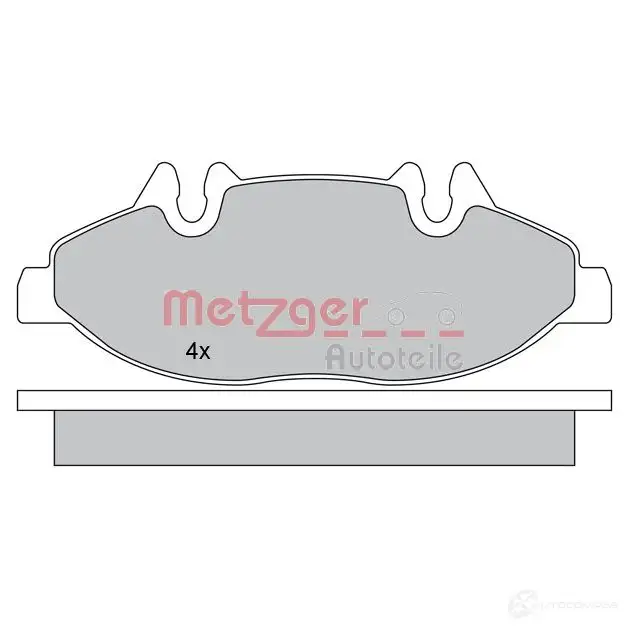 Тормозные колодки дисковые, комплект METZGER 1170145 240 07 56N9B 995416