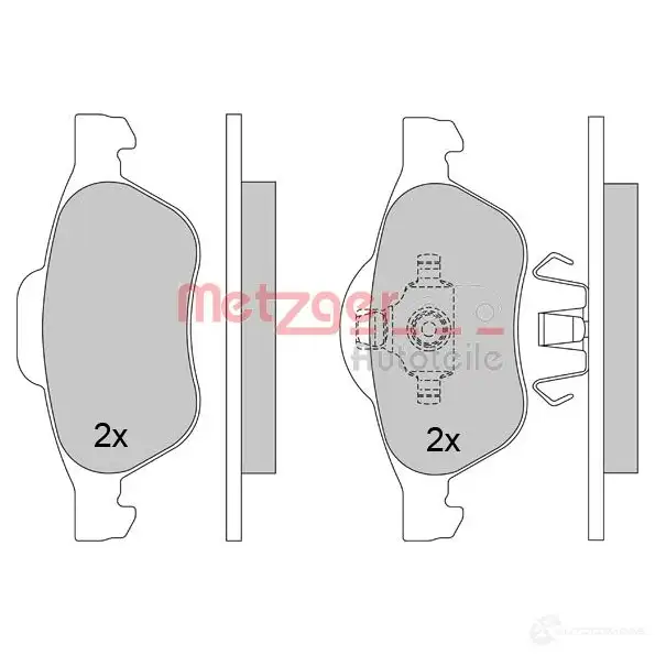 Тормозные колодки дисковые, комплект METZGER 23217 995733 1170462 2 3215 - Изображение 1