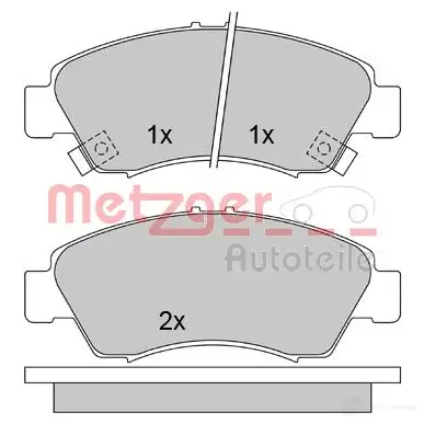 Тормозные колодки дисковые, комплект METZGER 1170230 21698 995501 2 1697