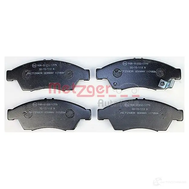 Тормозные колодки дисковые, комплект METZGER OE3IZ4B 23 817 995855 1170584 изображение 1