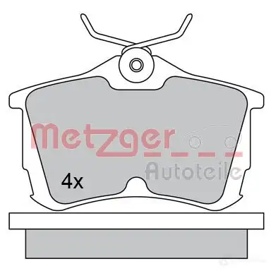 Тормозные колодки дисковые, комплект METZGER 2 3527 1170435 M9IS0 995706 изображение 0