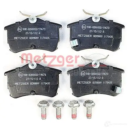 Тормозные колодки дисковые, комплект METZGER 2 3527 1170435 M9IS0 995706 изображение 1