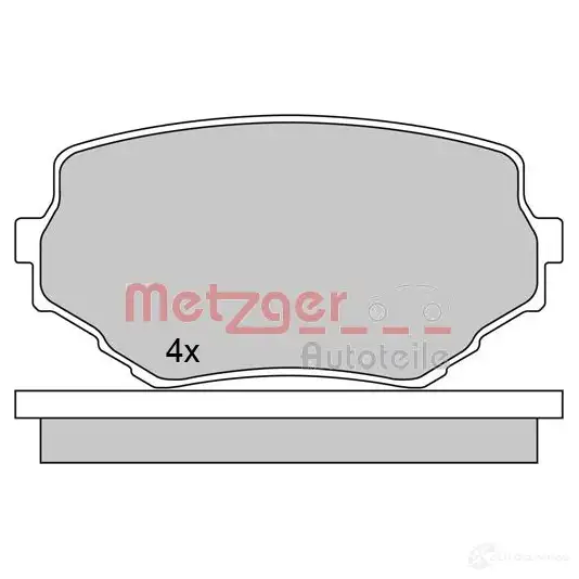 Тормозные колодки дисковые, комплект METZGER 1170415 995686 23 314 CPHEGMN - Изображение 1