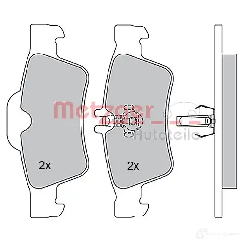 Тормозные колодки дисковые, комплект METZGER 233 34 1170049 995320 23335 изображение 0