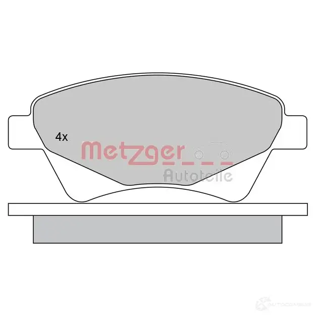 Тормозные колодки дисковые, комплект METZGER 995526 23930 0976.1 0 1170255 - Изображение 1