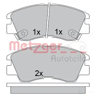 Тормозные колодки дисковые, комплект METZGER 995871 1170600 21373 20 373 - Изображение 1