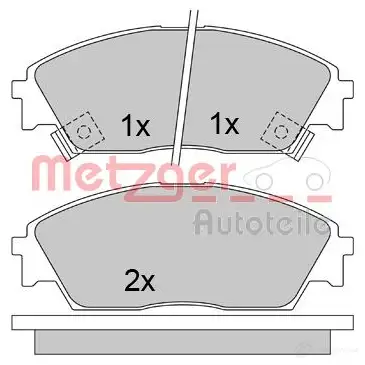 Тормозные колодки дисковые, комплект METZGER 213 22 995757 1170486 21323 изображение 0