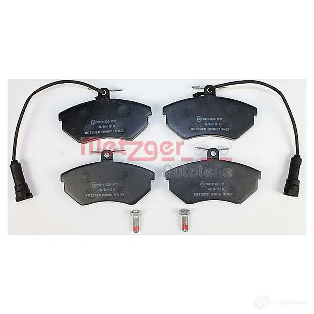 Тормозные колодки дисковые, комплект METZGER 995894 1170623 O7R296F 20 168 изображение 1