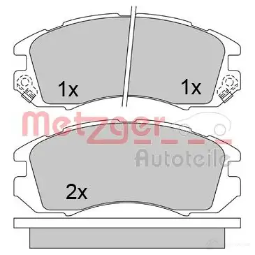 Тормозные колодки дисковые, комплект METZGER 21496 21 495 995745 1170474 - Изображение 1