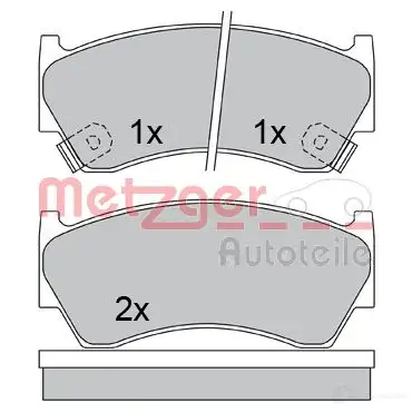 Тормозные колодки дисковые, комплект METZGER 995704 1170433 2 3795 23796 изображение 0