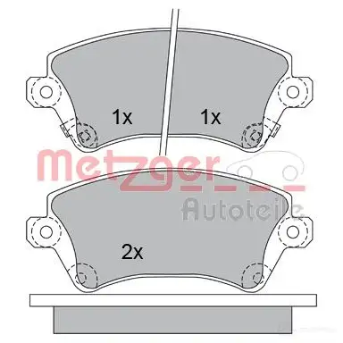 Тормозные колодки дисковые, комплект METZGER 995490 1170219 23767 23 766 изображение 0