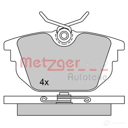 Тормозные колодки дисковые, комплект METZGER 2317 7 ZQ88O3K 1170497 995768 - Изображение 1