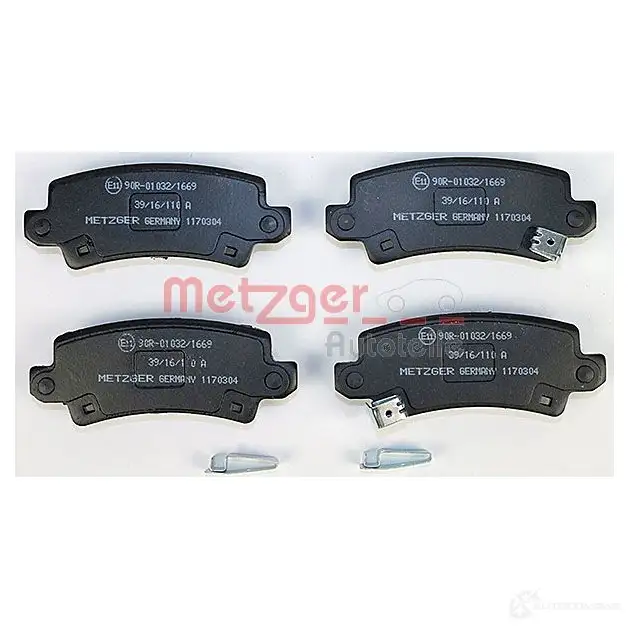 Тормозные колодки дисковые, комплект METZGER 1170304 2381 6 5APXSDN 995575 изображение 1