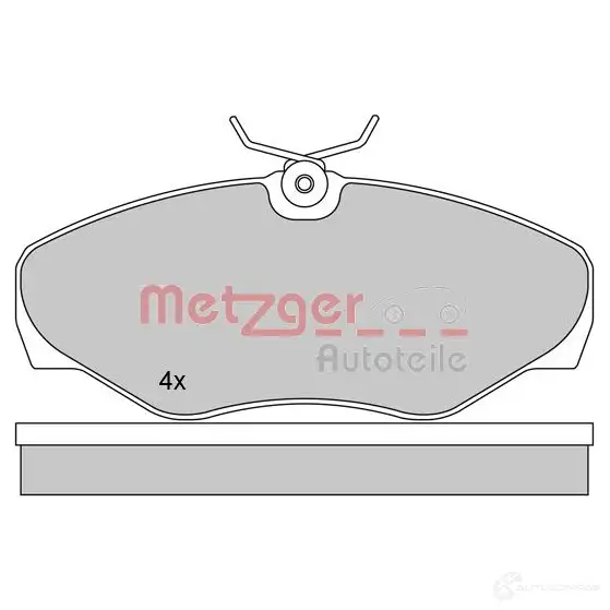 Тормозные колодки дисковые, комплект METZGER 23 099 1170110 995381 23100 - Изображение 1