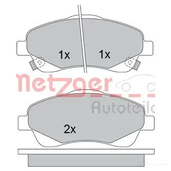 Тормозные колодки дисковые, комплект METZGER 23481 995443 2348 0 1170172 - Изображение 1