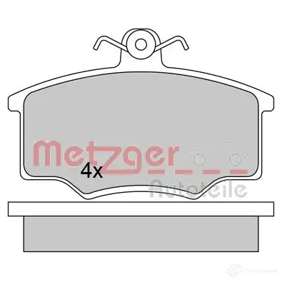 Тормозные колодки дисковые, комплект METZGER E0HYK 995621 1170350 2057 4 - Изображение 1