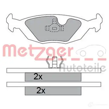 Тормозные колодки дисковые, комплект METZGER 21090 1170473 2 1089 995744 изображение 0