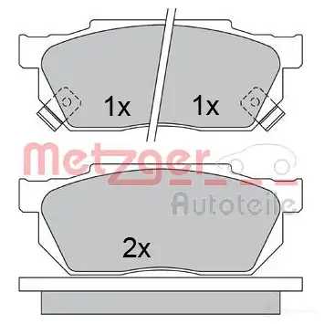 Тормозные колодки дисковые, комплект METZGER 995798 UG83LI 1170527 209 59
