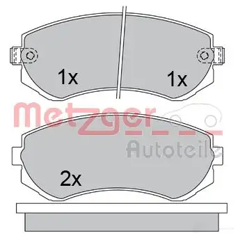 Тормозные колодки дисковые, комплект METZGER 1170317 23503 235 02 995588 изображение 0