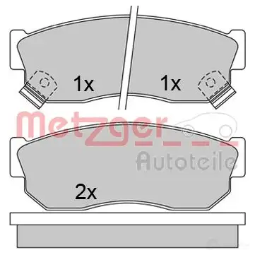 Тормозные колодки дисковые, комплект METZGER 2095 8 995912 1170641 21120 изображение 0
