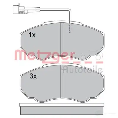 Тормозные колодки дисковые, комплект METZGER 23918 995498 2391 7 1170227 - Изображение 1