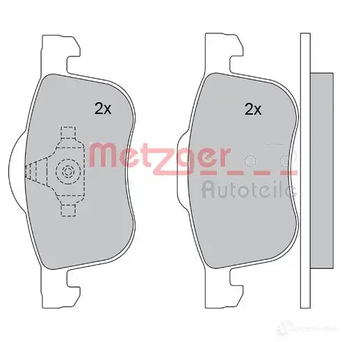 Тормозные колодки дисковые, комплект METZGER 1170013 995284 230 72 23073 изображение 0