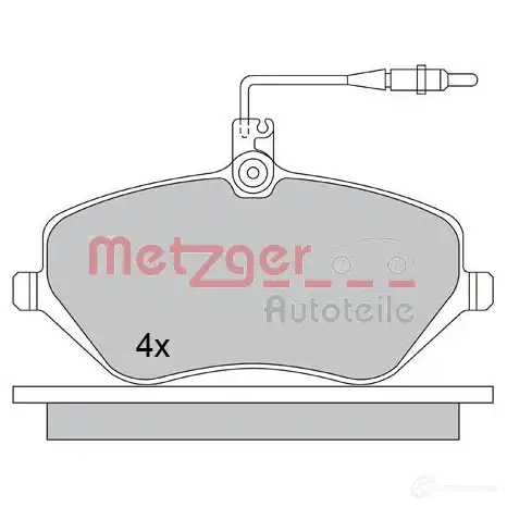 Тормозные колодки дисковые, комплект METZGER 24174 995617 1170346 2 4133 - Изображение 1