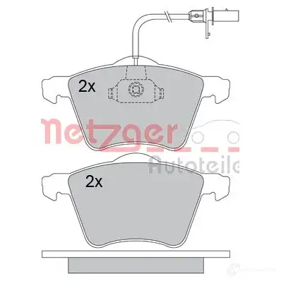 Тормозные колодки дисковые, комплект METZGER 1YCNBA 2341 8 995375 1170104 изображение 0