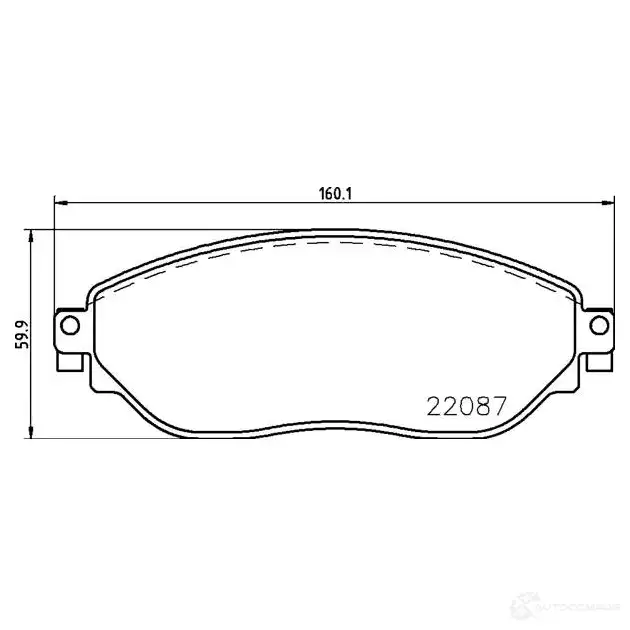 Тормозные колодки дисковые, комплект METZGER 1170834 996100 28Z0I 2 2087 изображение 0