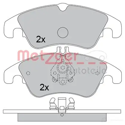 Тормозные колодки дисковые, комплект METZGER 24456 1170509 24 310 995780 - Изображение 1