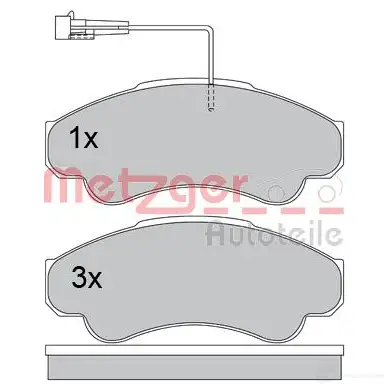 Тормозные колодки дисковые, комплект METZGER 1170344 2385 8 995615 23919 - Изображение 1