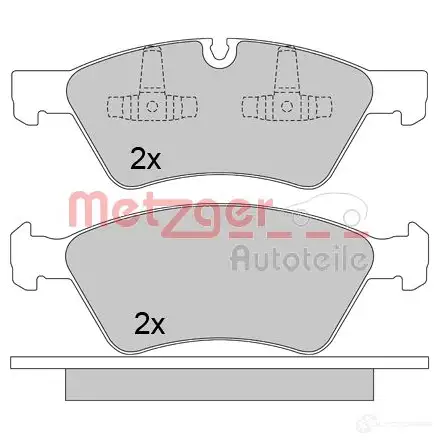 Тормозные колодки дисковые, комплект METZGER 23925 23 922 995735 1170464 изображение 0