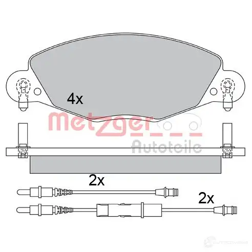 Тормозные колодки дисковые, комплект METZGER 995708 1170437 OJ1TJY7 23 273 изображение 0