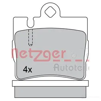 Тормозные колодки дисковые, комплект METZGER 1170460 995731 23 078 UKIMD5I - Изображение 1