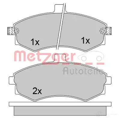 Тормозные колодки дисковые, комплект METZGER MB97Q 2403 1 1170506 995777 - Изображение 1